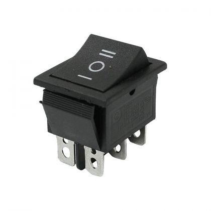 Переключатель - KCD2-203 (6pin) 15A, 250V ON-OFF-ON - черный